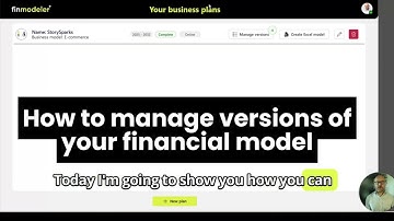 Manage versions in FinModeler: safe scenario planning for your financial model