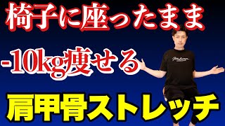 【肩甲骨ストレッチ】座りながら10kg痩せる最強のストレッチ！