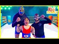 Ryan Becomes Strong and Challenge La Luchadora on Ryan's Mystery Playdate!!!