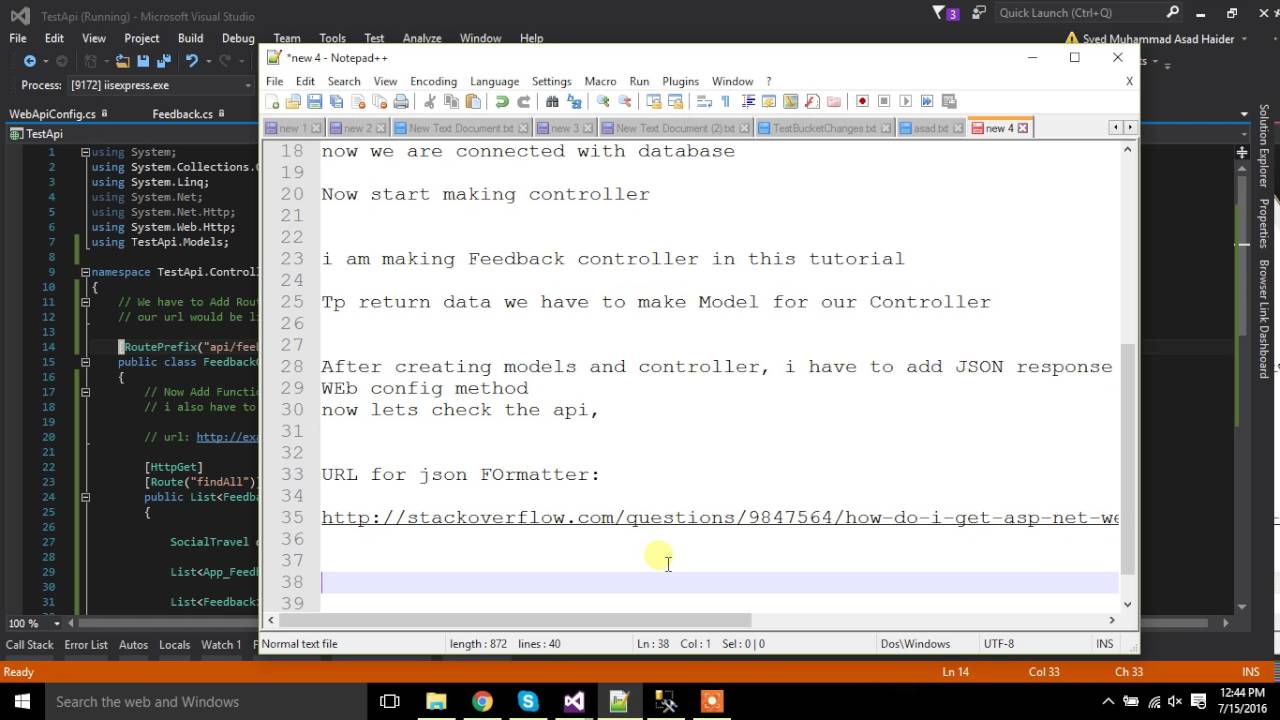 ASP .net Web API Tutorial Part 2 - YouTube