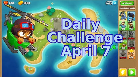 Bloons TD 6 Daily Challenge | Water Wings Lotus Island Easy Standard | No Hero No MK | April 7 2022