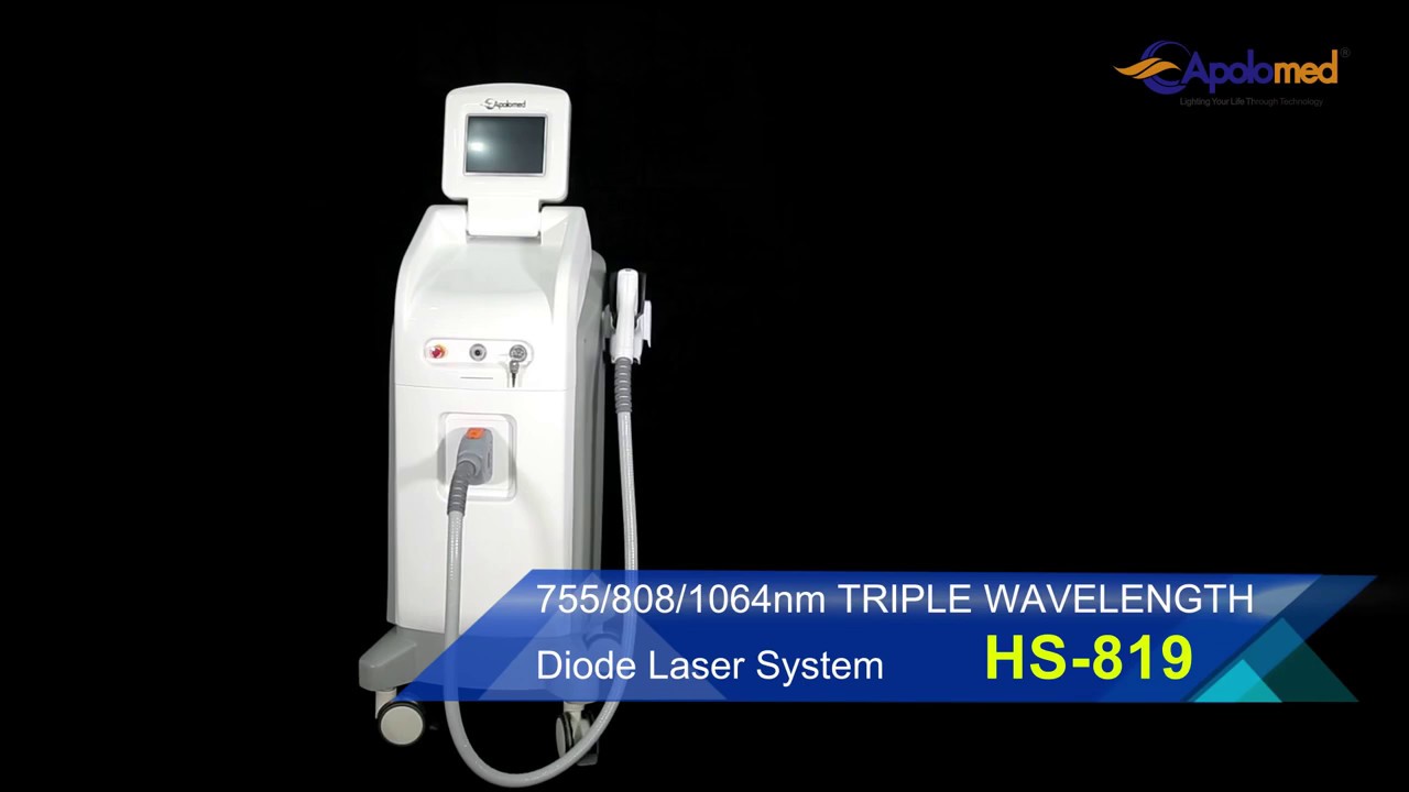 Diode laser hair removal 808nm 755nm 1064nm diode laser HS819 YouTube