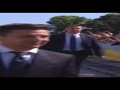 Wide Zelensky walking to Verkhovna Rada of Ukraine