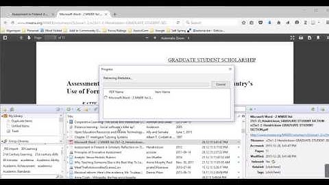 Getting MetaData for .pdf files using Zotero - Screencast 2015 12 28