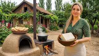 Life in a Remote Village in Northern Iran | Baking Tandoor Bread & Fresh Cheese
