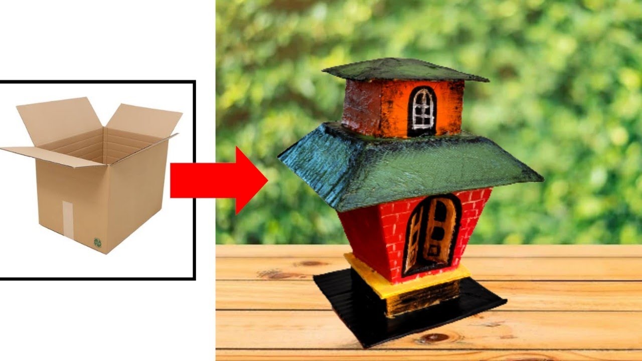CARDBOARD HOUSE DIY Cardboard Craft Easy Cardboard House Making cardboard-house-diy-cardboard-craft-easy-cardboard-house-making
