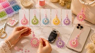 So Easy! I Made This Beautiful Beaded Flower Phone Charm in Just 5 Minutes & Sold Them All