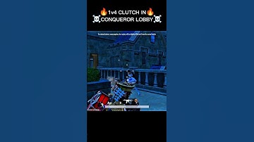 🔥1v4 CLUTCH 🥵👿IN CONQUEROR LOBBY ☠️