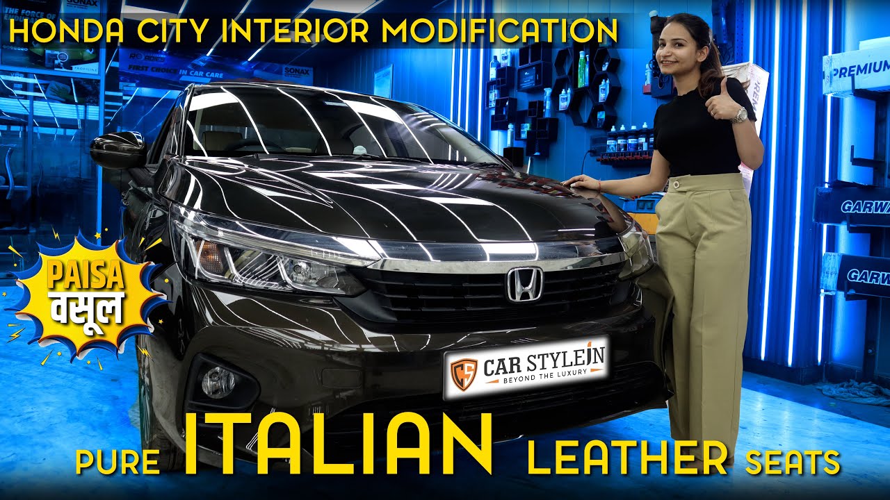 Honda City Interior Modification with Pure Italian Leather Seats || Paisa Vasool || @carstylein