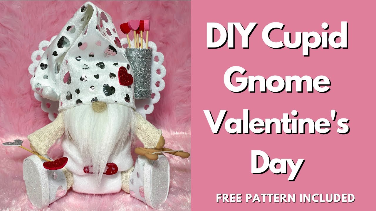 DIY Cupid Gnome/Valentines Gnome DIY/No Sew Gnome/Dollar Tree Gnome