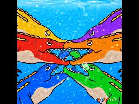 Rainbow Pristichampsus Under the Sea! 🌈🌊 #shortsㅣCoCosToy
