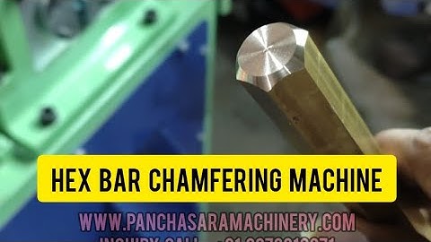 HEX BAR CHAMFERING MACHINE I BOLT CHAMFERING  #shorts #chamfering #chamfer #round #machine #pmt