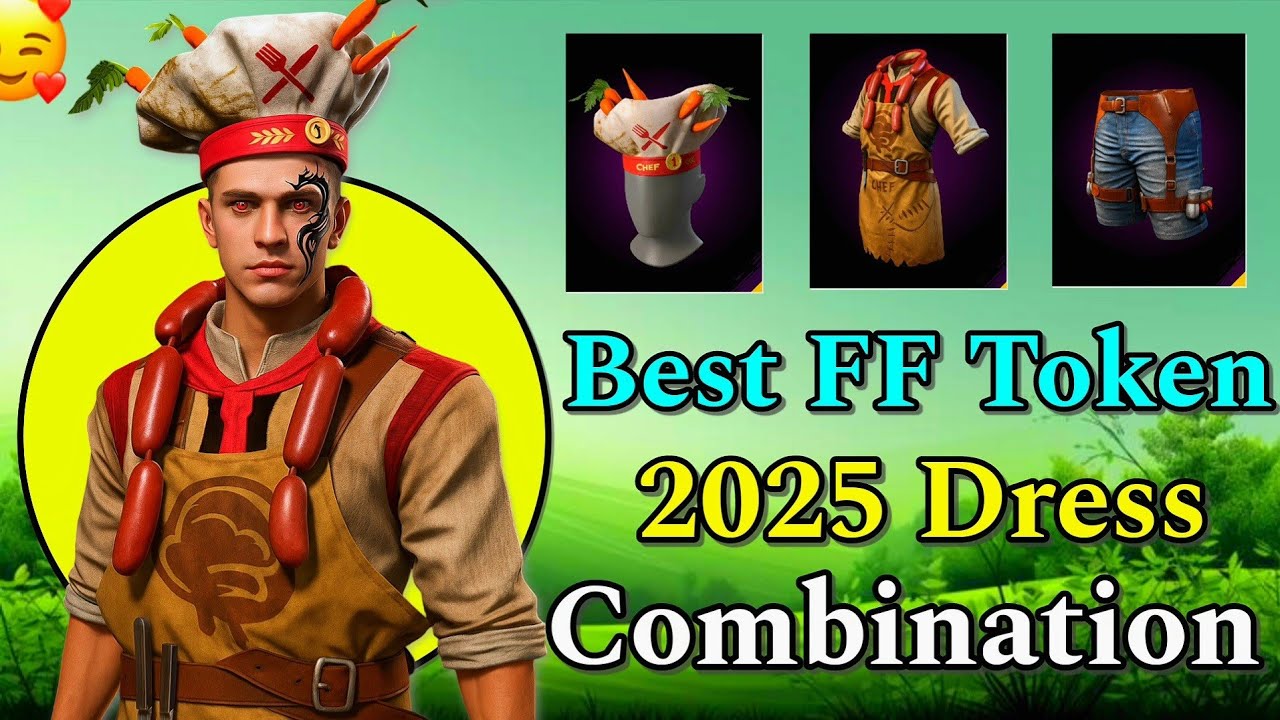 Best FF Token Dress Combination || Top Chef Bundle God Level Dress Combination || Free Fire