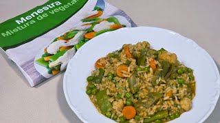 🥘Rice with Frozen Mixed Vegetables 🥕🫛