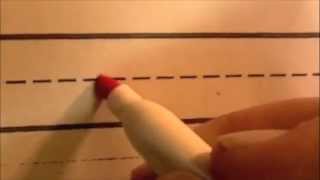 EASY PRINTING -  Lower Case v (Handwriting Without Tears verbal cues) ஆங்கில எழுத்துக்களை எழுத கற்று