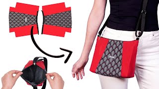 Easy way to sew a shoulder bag with two pieces!