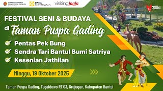 🔴LIVE Festival Seni & Budaya di Taman Puspa Gading | Minggu, 19 Oktober 2025