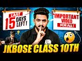 Only 15 Days Left!😱 | JKBOSE Class 10th Board Exams | JKBOSE Wallah