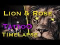 LION AND ROSE TATTOO