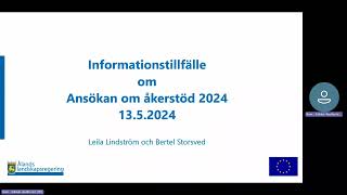 Informationstillfälle om vårens ansökan om åkerstöd