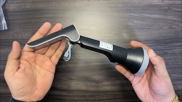 AmazonBasics 2 in 1 Rechargeable Torch and Table Light, Black Unboxing