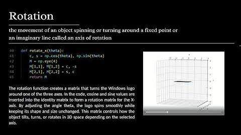 Final Project 3D Graphic Transformation — (3D Windows Logo) CSAM 112 Linear Algebra BSCS 1B