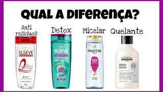 Shampoo anti resíduos, detox, micelar e quelante | Qual a diferença?