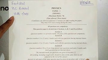 Physics/ISC2019/Theory Paper/Hindi Explanation/Solution of ISC/ Important Suggestions & tip in hindi