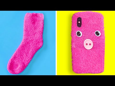 Video: We Sew A Funny Case For A Smartphone From A Sock