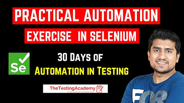 Automate TestCases using Selenium Exercise - Part 1 |  |  Day 14