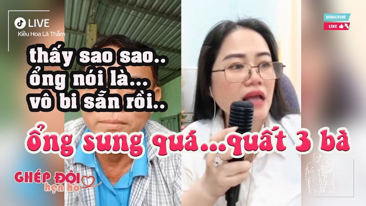 Thắm ghép đôi. Ông này cũng sung quá, quất 1 lần 3 bà