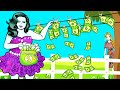 Paper Dolls Dress Up - Costumes Expose Money Dresses Handmade Quiet Book - Barbie Story & Crafts