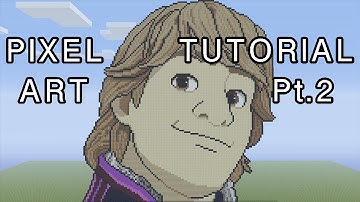 Minecraft Pixel Art Tutorial - Kristoff (Frozen) Part 2