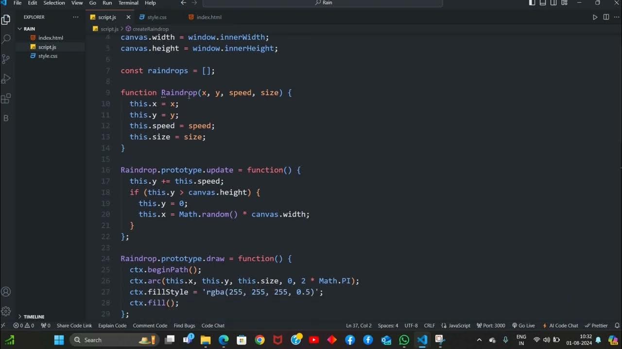 Snow Rain using HTML|| CSS|| JavaScript - YouTube