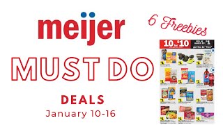 Meijer *MUST DO* Deals for 1/10-1/16 | 6 FREEBIES | 10 for $10 + 11th Item FREE