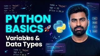 Python Variables & Data Types | Data Science | Lecture 5 by @techlearningwithRajat #python 