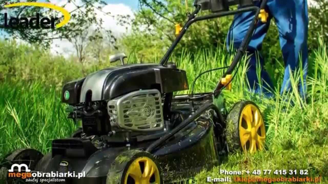 Kosiarka z napędem spalinowym LM53SMH-BS750 Leader - YouTube