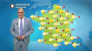 Prévisions météo pour le dimanche 12 juillet 2026