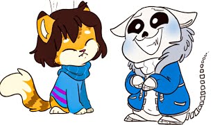Sans and frisk the cats...
