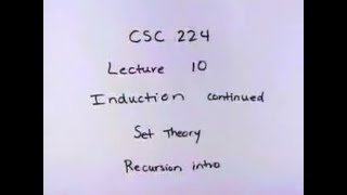 CSC 224_10: Induction