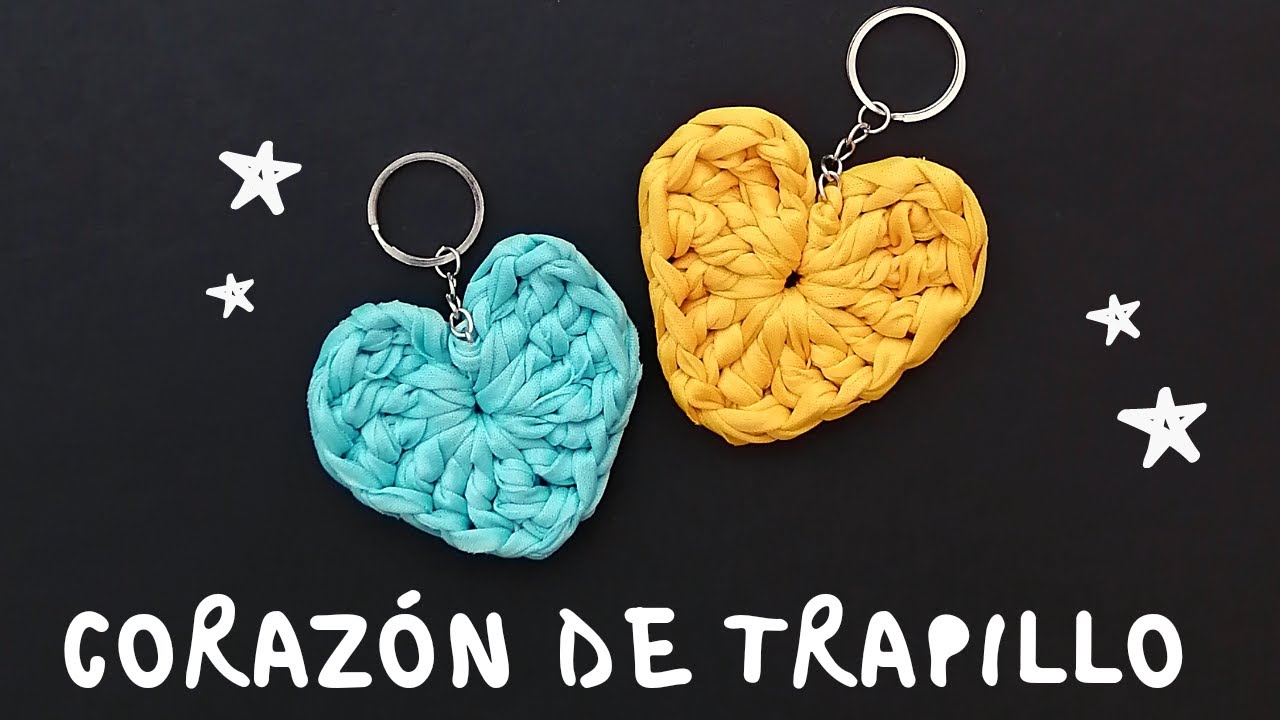 Corazón de Trapillo tejido a crochet | Tutorial