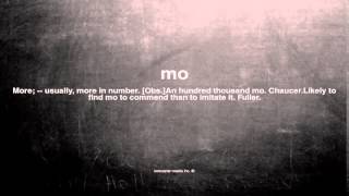 What does mo mean