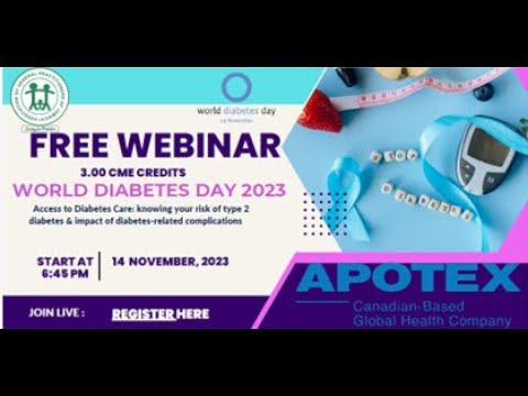 AGPJ-APOTEX - WORLD DIABETES DAY WEBINAR  - DATE: MONDAY, NOVEMBER 14, 2023