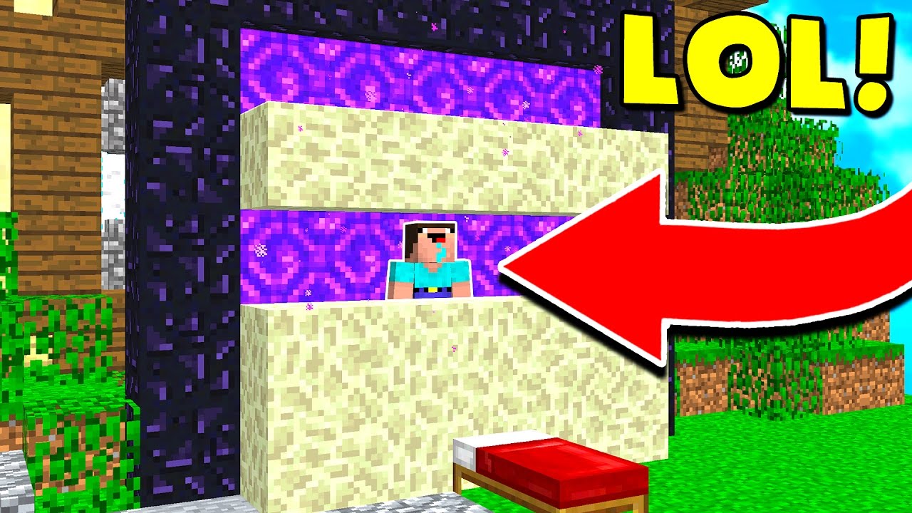 unspeakablegaming fortnite TRAPPING PEOPLE IN THE NETHER IN MINECRAFT BED WARS! (Minecraft Trolling)