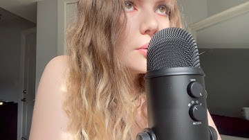 ASMR repeating my intro • tingly whispers, nail tapping, personal attention