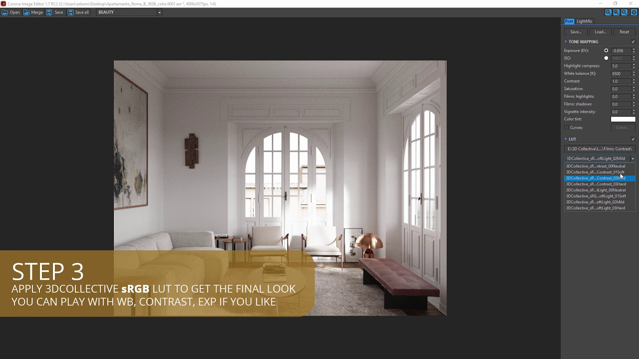 Filmic LUTs – Professional Pack 3DCollective