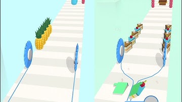 Twin Slicer - ASMR Slice Duo All levels Android iOS Gameplay