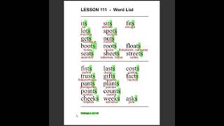 Phonics Lesson 111 Endings Β» s = /s/