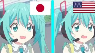 Hatsune miku Japanese vs English dub voice