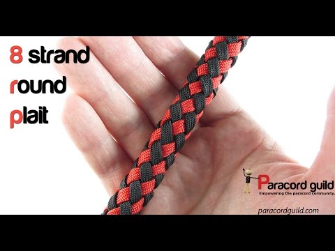 8 strand round plait around a core 